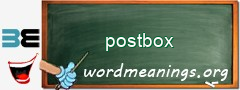 WordMeaning blackboard for postbox